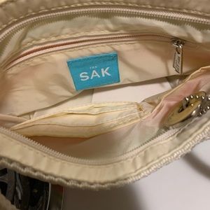 The SAK Blue Label rainbow crochet purse